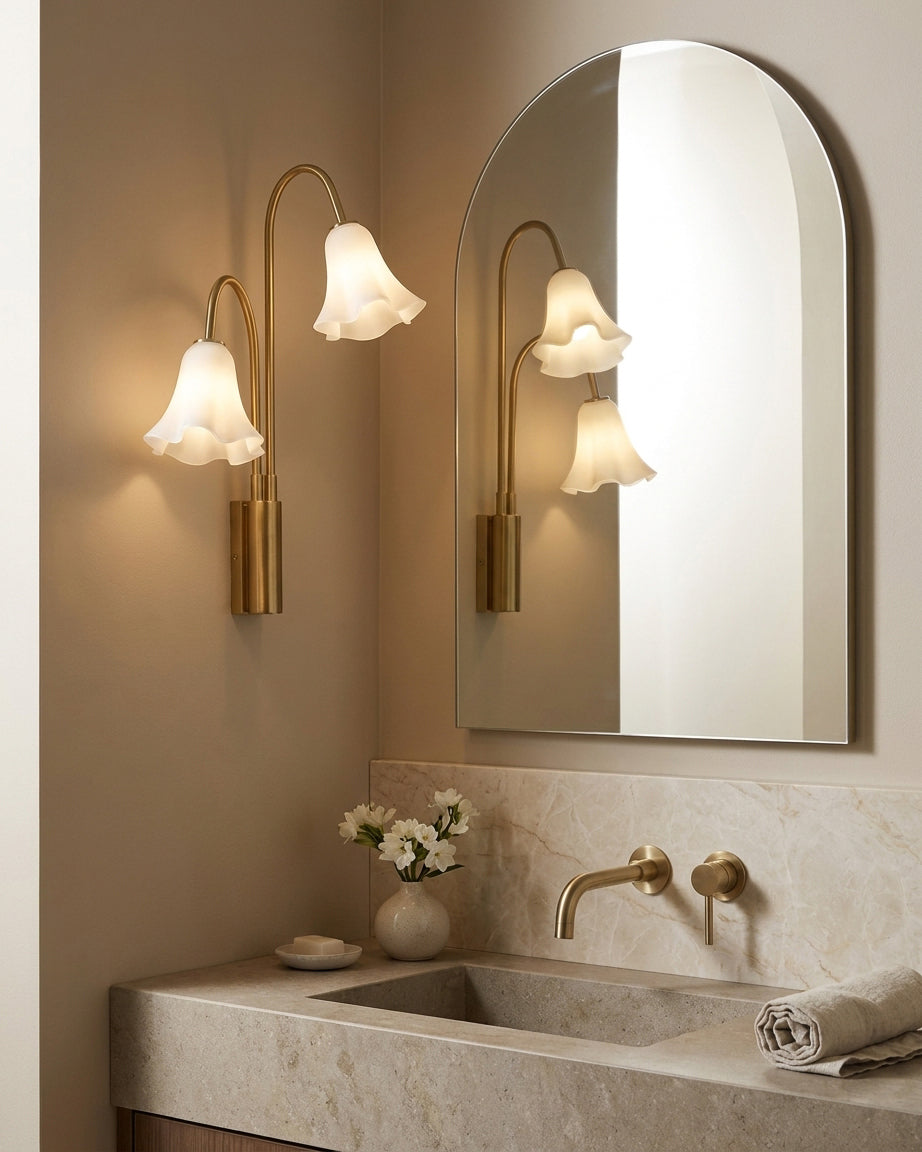 Mauvelle Curated Amber Art Glass Wall Sconce