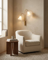 Mauvelle Curated Amber Art Glass Wall Sconce – dimensional scale reference