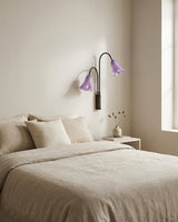 Mauvelle Curated Amber Art Glass Wall Sconce – unlit natural material contrast