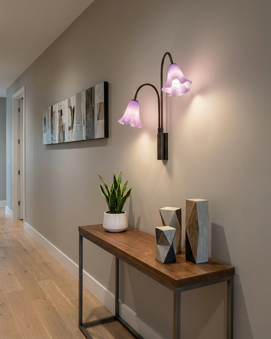 Mauvelle Curated Amber Art Glass Wall Sconce – architectural ceiling profile