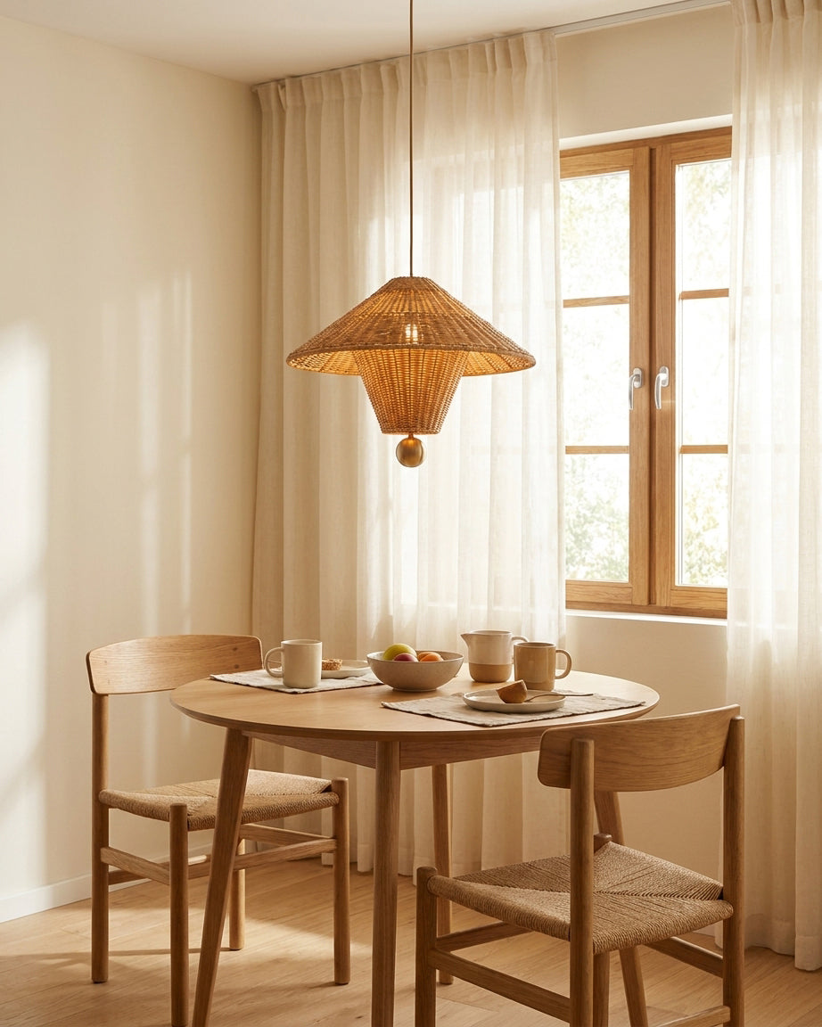 Mavello Rattan Pendant Light – Ambient Illumination in Luxury Interior Setting View 4
