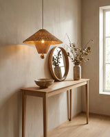 Mavello Rattan Pendant Light – Ambient Illumination in Luxury Interior Setting View 12