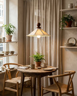 Maviren Curated Solid Hardwood Pendant Light – handcrafted surface texture