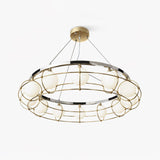 Maytoni Round Curated Mouth-Blown Frosted Glass – Mouth-Blown Frosted Glass Chandelier