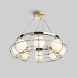 Maytoni Round Curated Mouth-Blown Frosted Glass – side angled contour profile