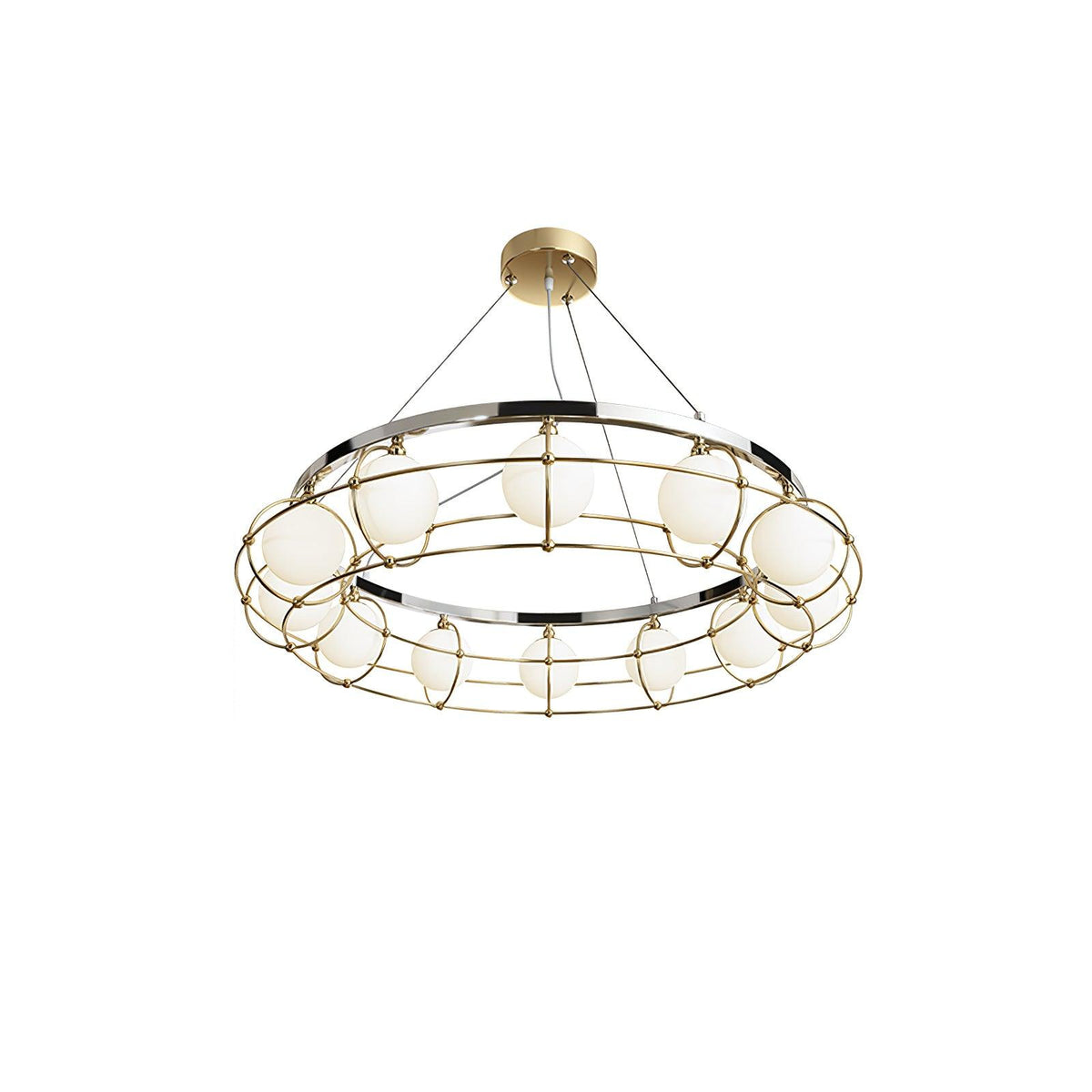 Maytoni Round Curated Mouth-Blown Frosted Glass – architectural ceiling profile #1