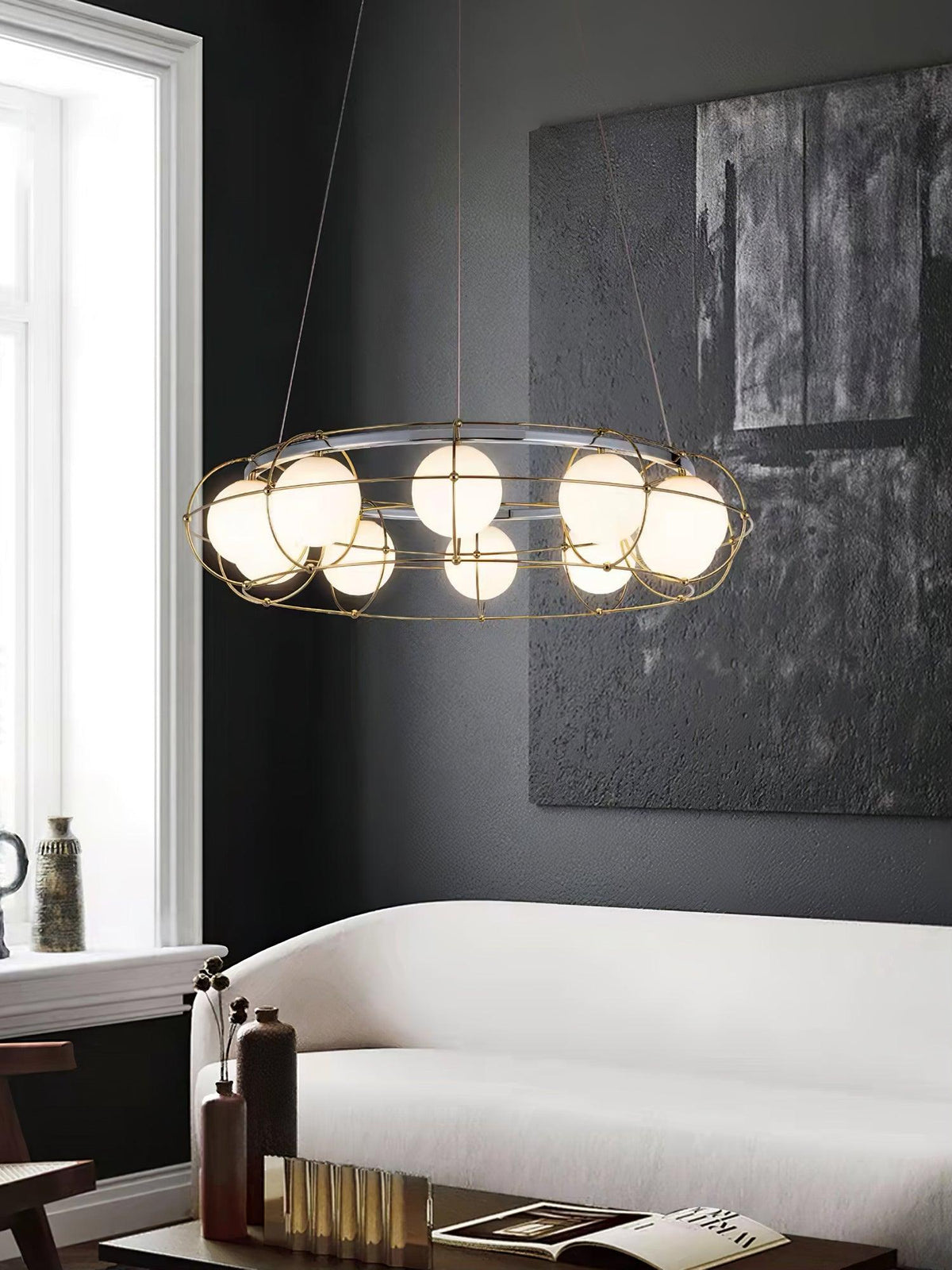 Maytoni Round Curated Mouth-Blown Frosted Glass – architectural ceiling profile