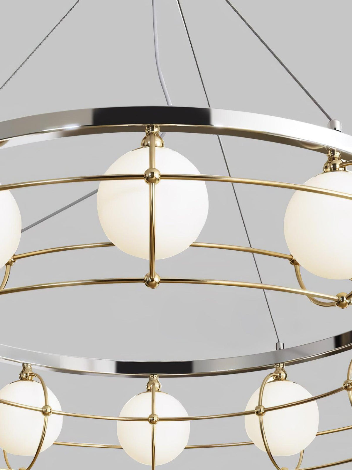 Maytoni Round Curated Mouth-Blown Frosted Glass – dimensional scale reference
