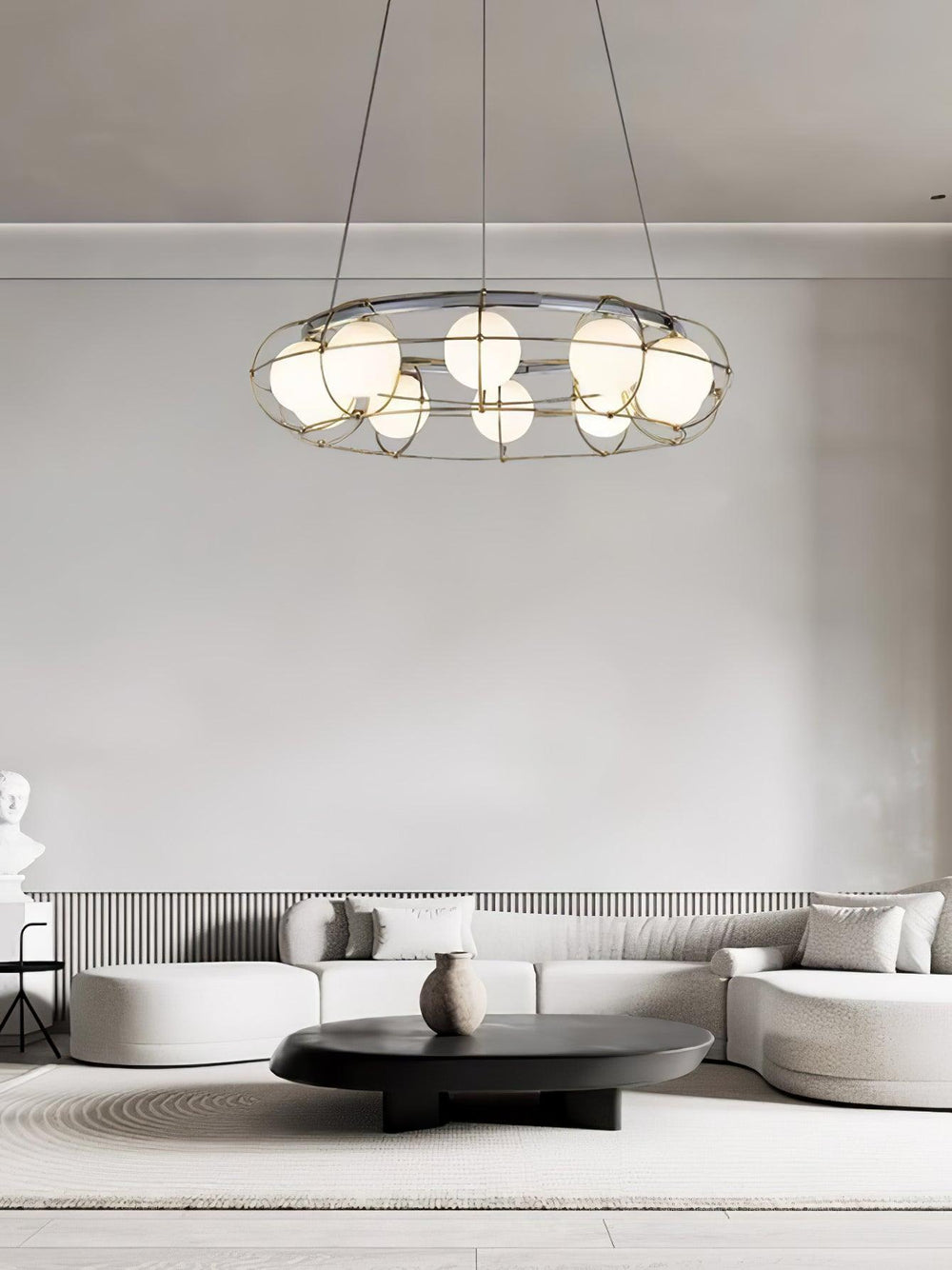 Maytoni Round Curated Mouth-Blown Frosted Glass