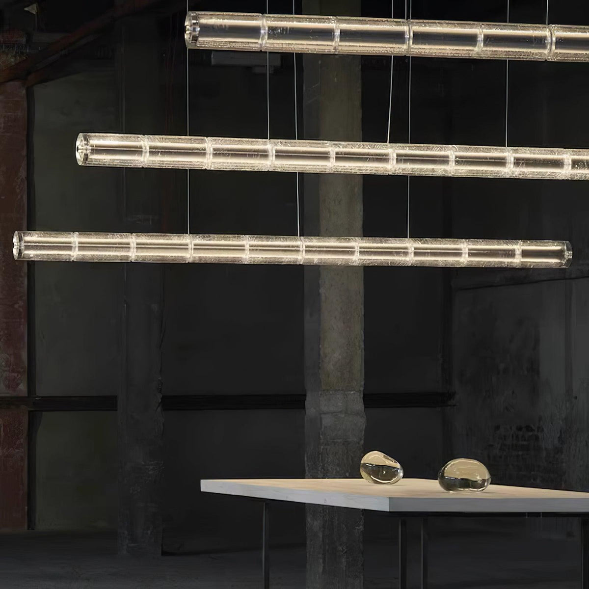 Mcdade Segmented Glass Chandelier – Ambient Illumination in Luxury Interior Setting View 12