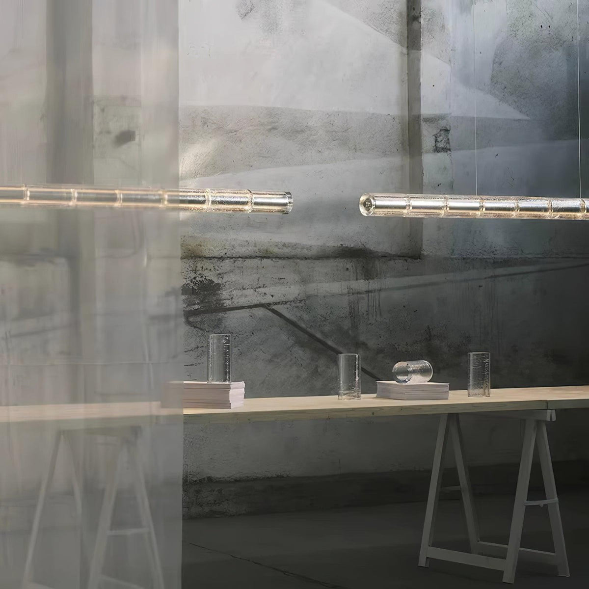 Mcdade Segmented Glass Chandelier – Ambient Illumination in Luxury Interior Setting View 3