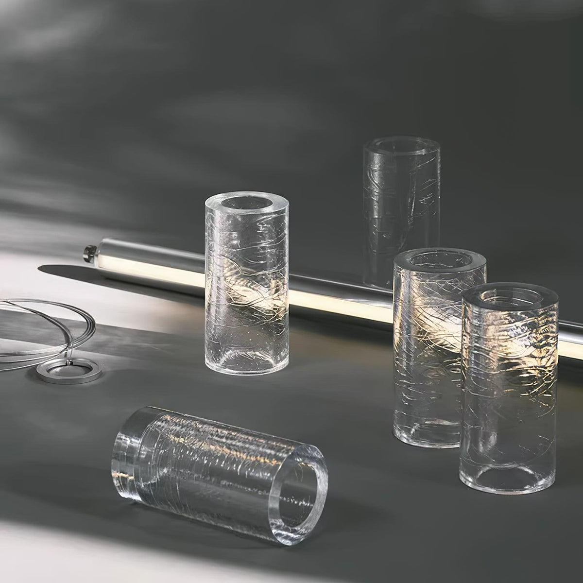 Mcdade Segmented Glass Chandelier – Ambient Illumination in Luxury Interior Setting View 14