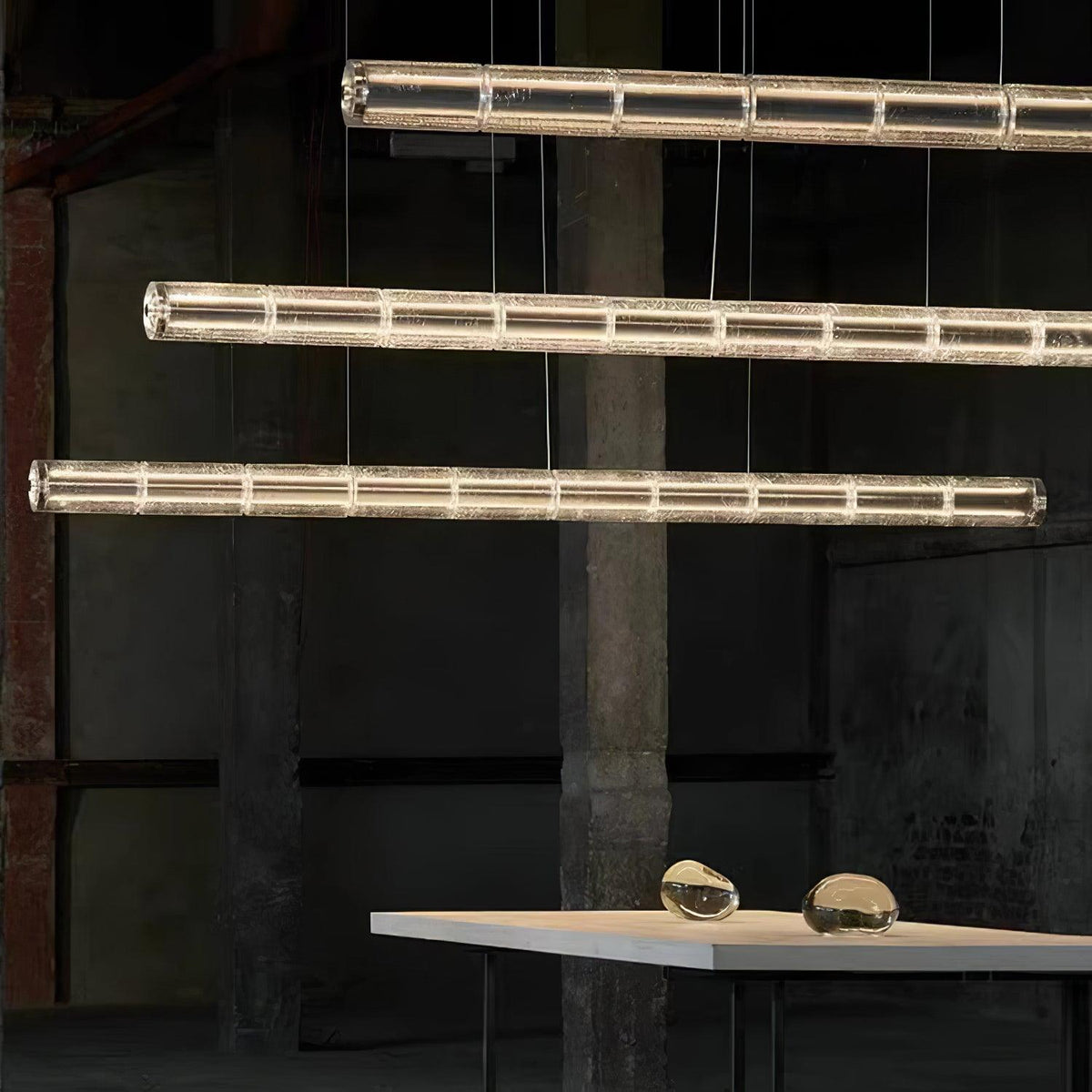 Mcdade Segmented Glass Chandelier – Ambient Illumination in Luxury Interior Setting View 7