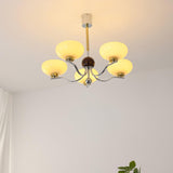 Gothic Glass Bowl Curated Mouth-Blown Frosted Gl warm illuminated room view