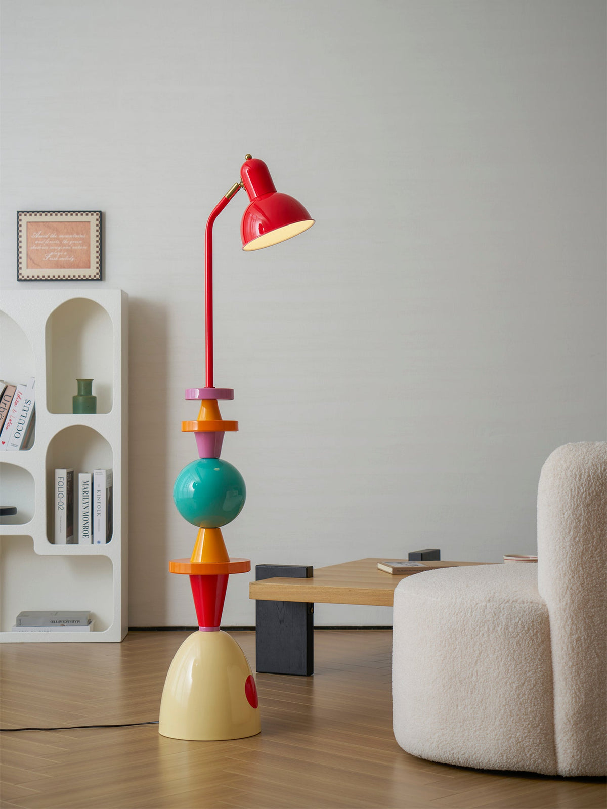 Mello Floor Curated Iron & Glass Floor Lamp – macro detail view #1
