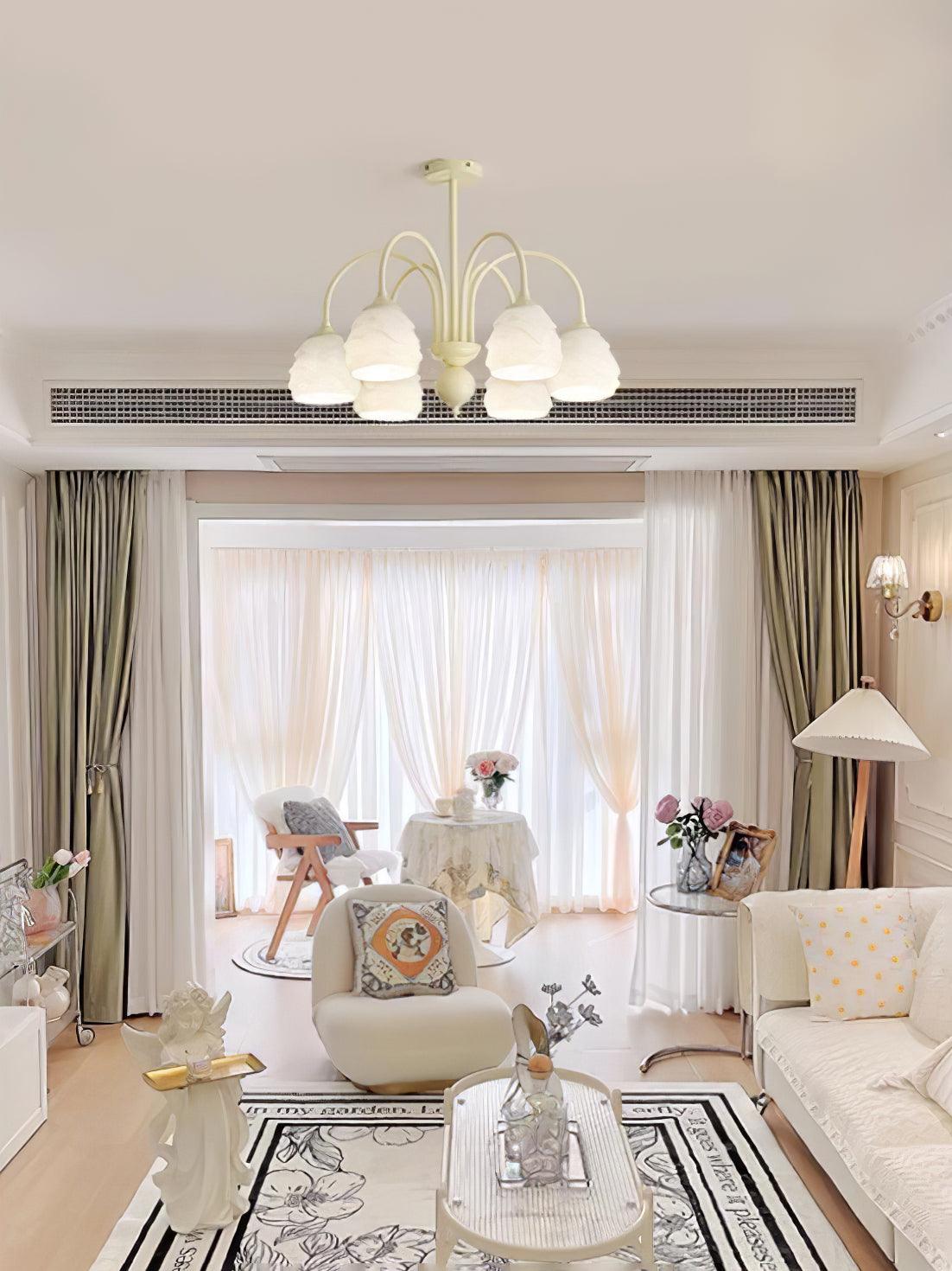 Melting Ice Cream Curated Mouth-Blown Frosted Gl – illuminated warm ambiance setting