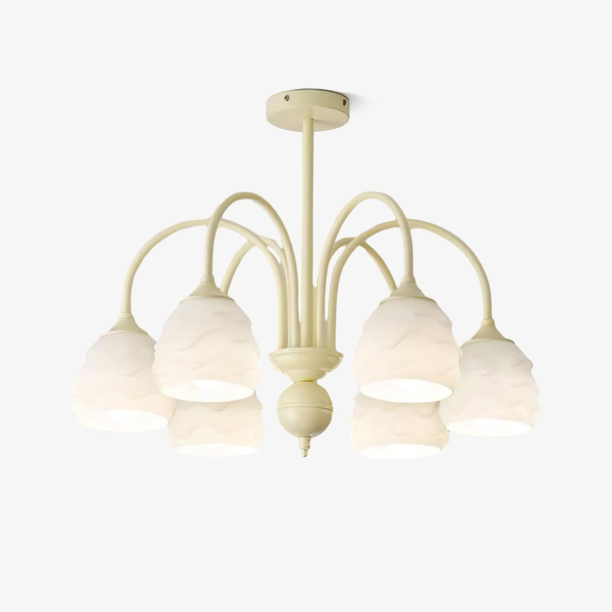 Melting Ice Cream Curated Mouth-Blown Frosted Gl – Mouth-Blown Frosted Glass Chandelier