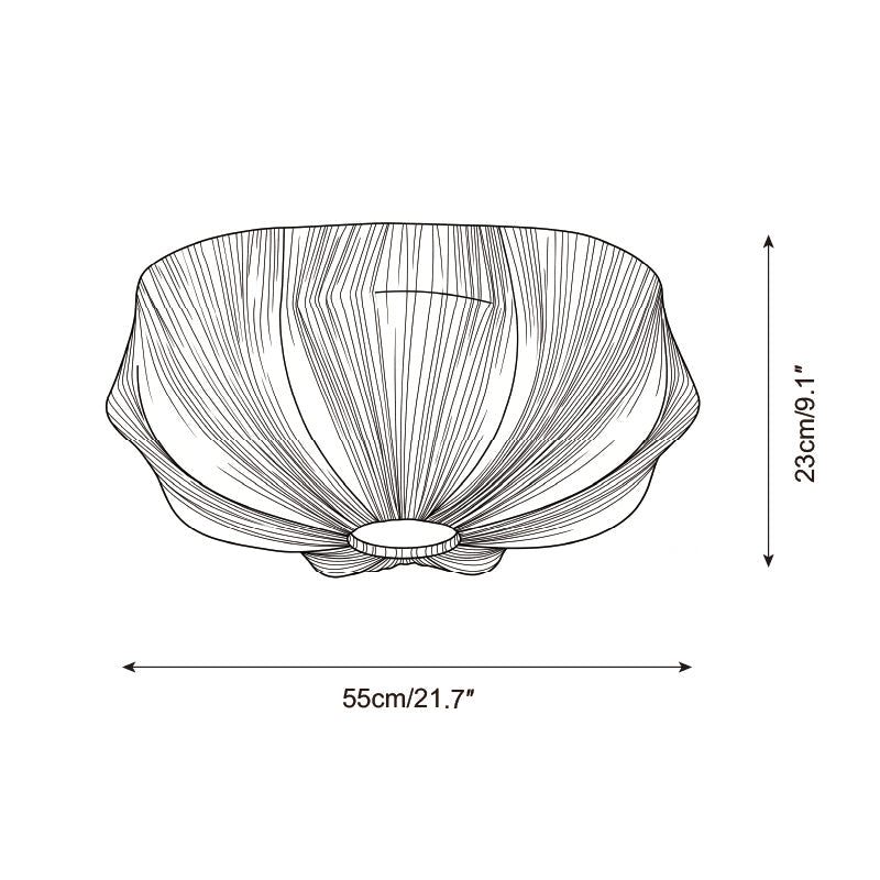 Melune Dome Curated Iron & Glass Flush Mount Cei – illuminated warm ambiance setting