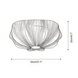 Melune Dome Curated Iron & Glass Flush Mount Cei – illuminated warm ambiance setting