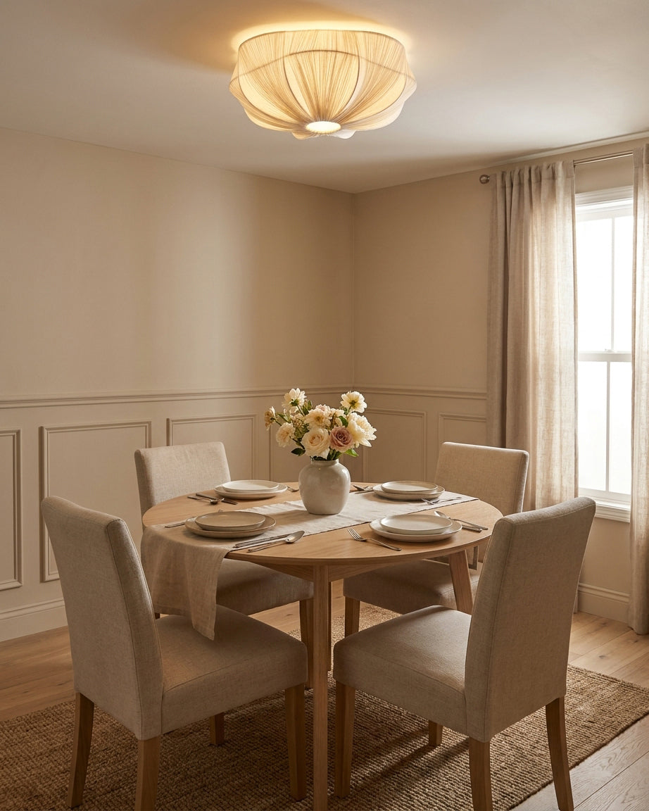 Melune Dome Curated Iron & Glass Flush Mount Cei