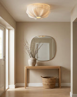 Melune Dome Curated Iron & Glass Flush Mount Cei – dimensional scale reference