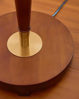 Merritt Floor Curated Solid Brass Floor Lamp – spatial dining room perspective