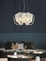 Mesh Crystal Curated K9 Bohemian Crystal Chandel – structural canopy joint detail