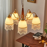 Mesh Tassel Glass Curated Mouth-Blown Frosted Gl installed in residential dining space
