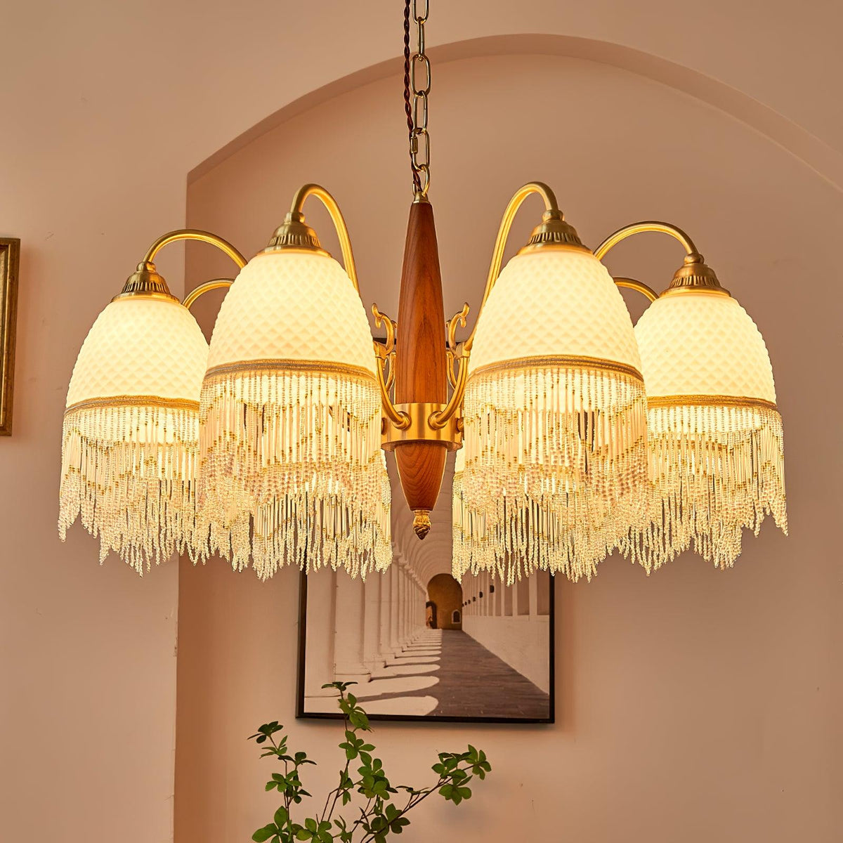 Mesh Tassel Glass Curated Mouth-Blown Frosted Gl – handcrafted surface texture