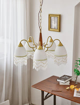 Mesh Tassel Glass Curated Mouth-Blown Frosted Gl – macro detail view #1