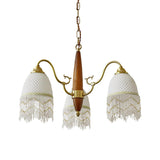 Mesh Tassel Glass Curated Mouth-Blown Frosted Gl – illuminated warm ambiance setting #1