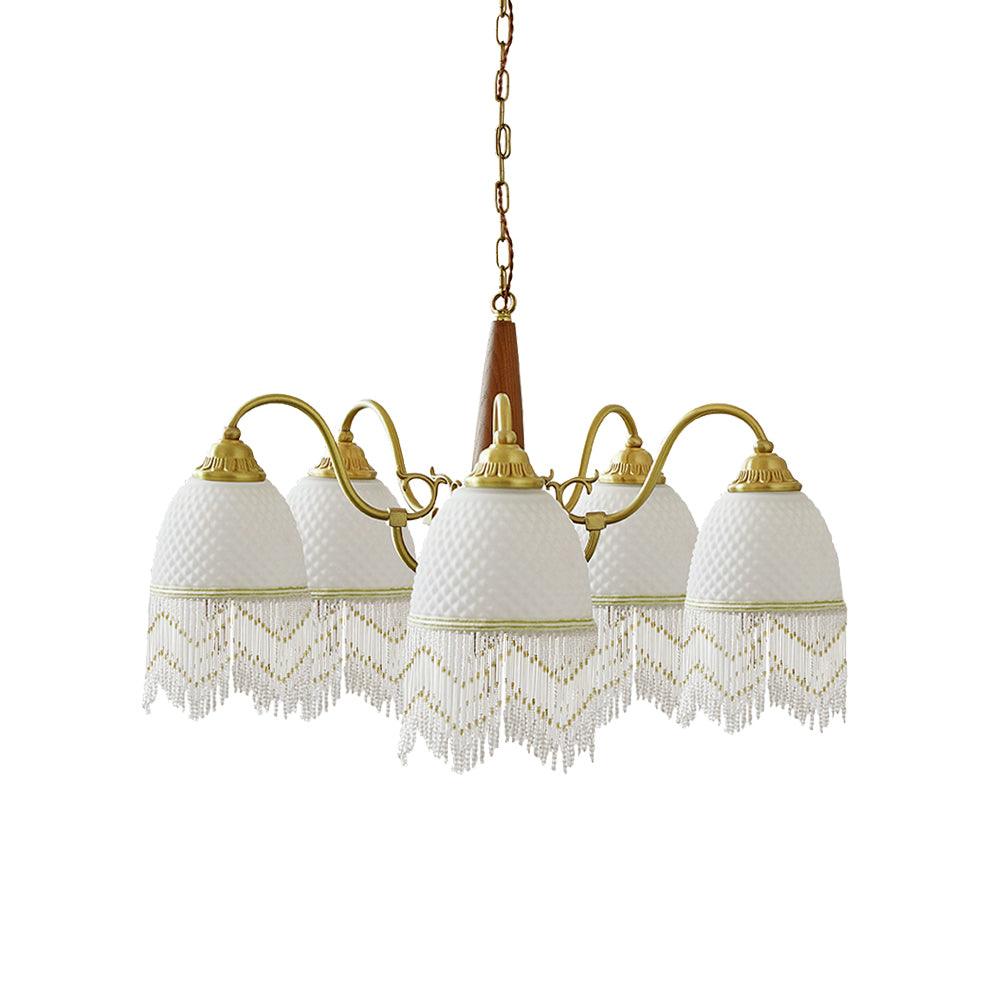 Mesh Tassel Glass Curated Mouth-Blown Frosted Gl – architectural ceiling profile #1