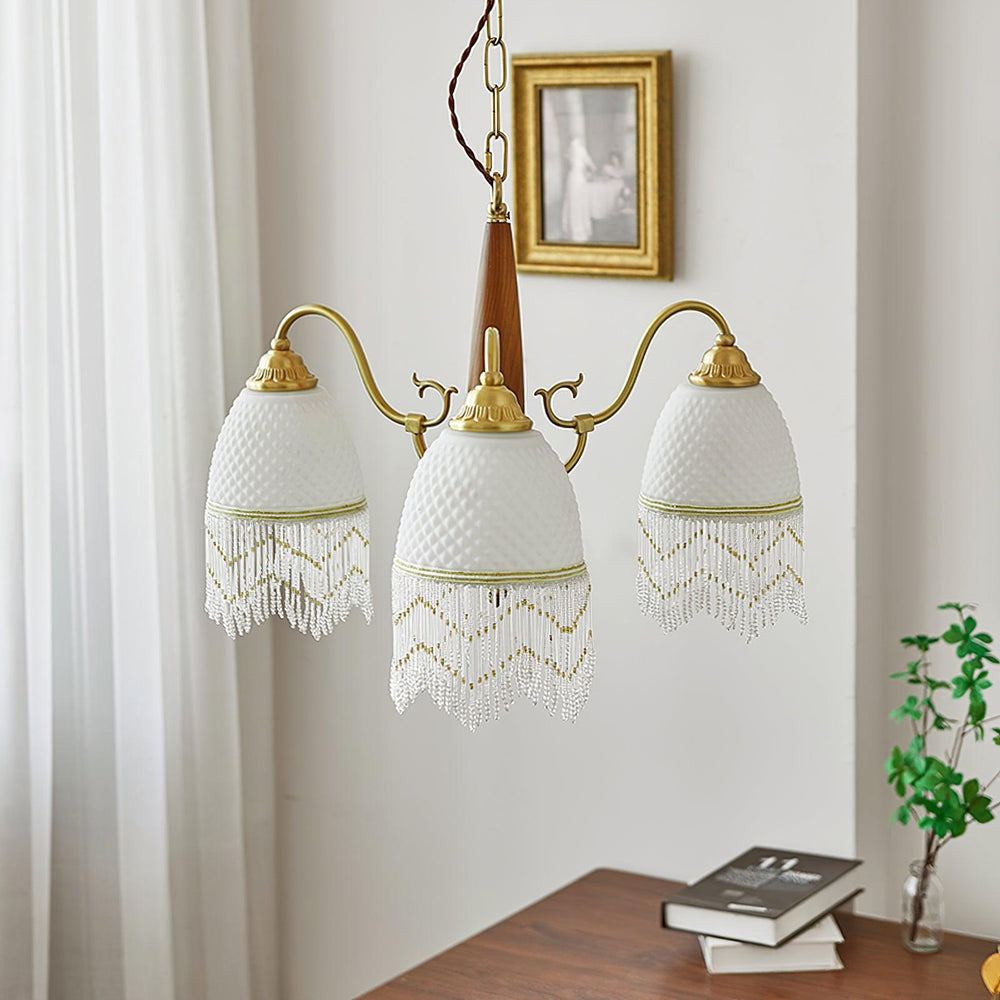 Mesh Tassel Glass Curated Mouth-Blown Frosted Gl