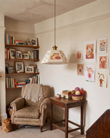 Solid Brass craftsmanship detail on Mewsy Curated Solid Brass Pendant Light