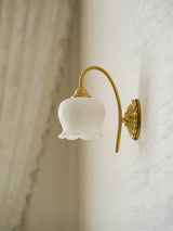 Mia Alabaster Curated Alabaster Wall Sconce – side angled contour profile
