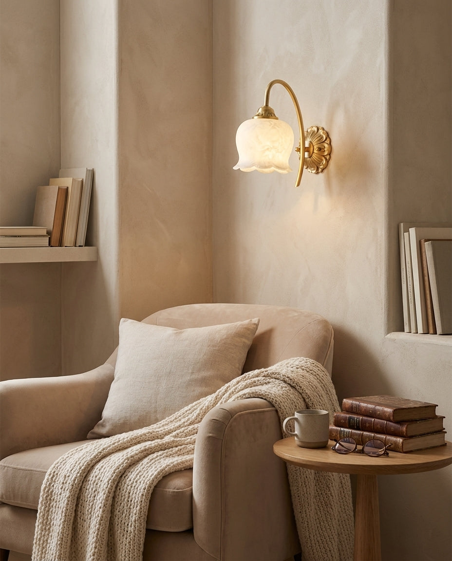 Mia Alabaster Curated Alabaster Wall Sconce