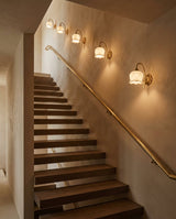 Mia Alabaster Curated Alabaster Wall Sconce – handcrafted surface texture