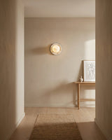 Mia Ball Alabaster Curated Alabaster Wall Sconce – dimensional scale reference