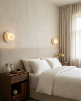 Mia Ball Alabaster Curated Alabaster Wall Sconce – handcrafted surface texture
