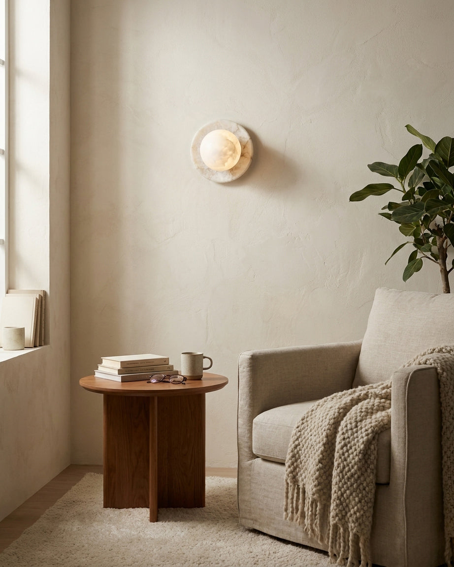 Mia Ball Alabaster Curated Alabaster Wall Sconce