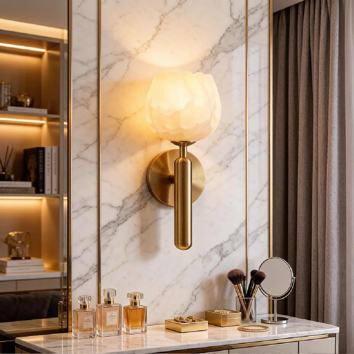 Spanish Alabaster Wall Lamp View 8 | Mian Wall Lamp | Spanish Alabaster | JINSHE | JINSHE