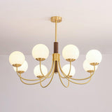 Midas Touch Walnut Sphere Chandelier – Ambient Illumination in Luxury Interior Setting View 18