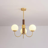Midas Touch Walnut Sphere Chandelier – Ambient Illumination in Luxury Interior Setting View 16