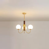 Midas Touch Walnut Sphere Chandelier – Ambient Illumination in Luxury Interior Setting View 14