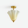Mido Curated Mouth-Blown Frosted Glass Flush Mou