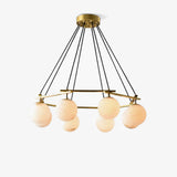 Miira Alabaster Curated Alabaster Chandelier – full fixture elevation view