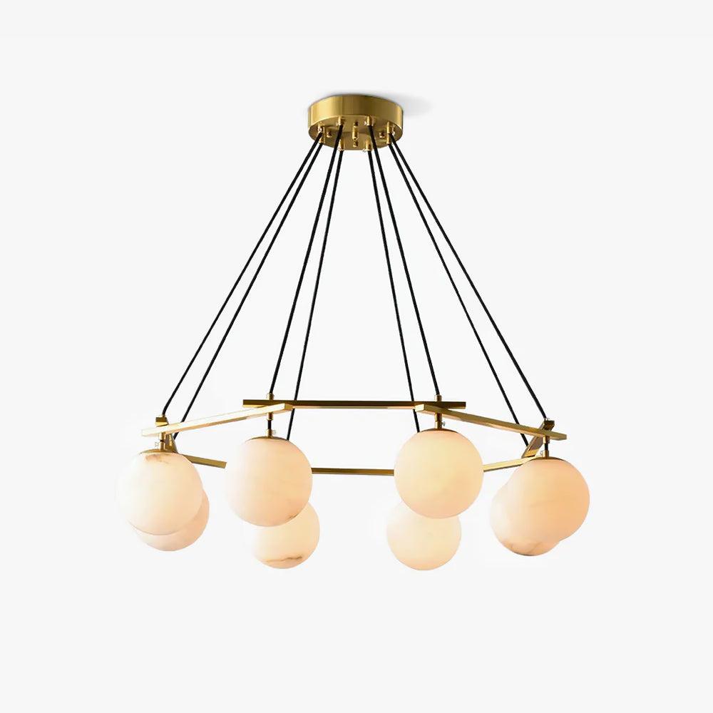 Miira Alabaster Curated Alabaster Chandelier – macro detail view #1
