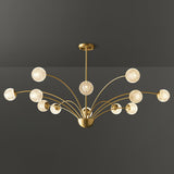 Millender Curated Mouth-Blown Frosted Glass Chan – illuminated warm ambiance setting #1
