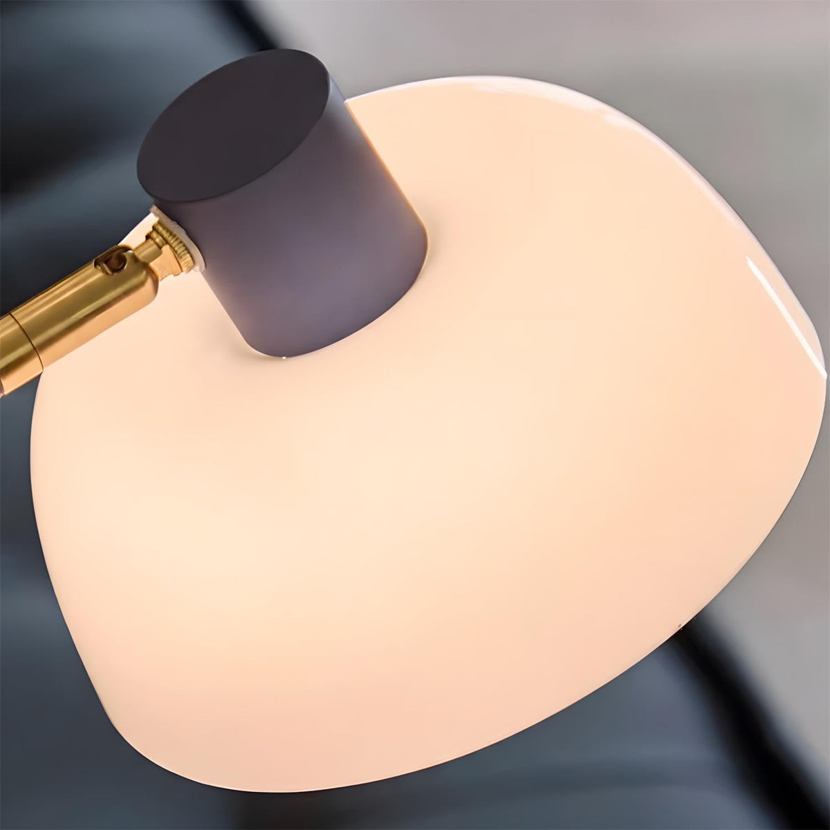 Milo Arc Curated Mouth-Blown Frosted Glass Table – handcrafted surface texture