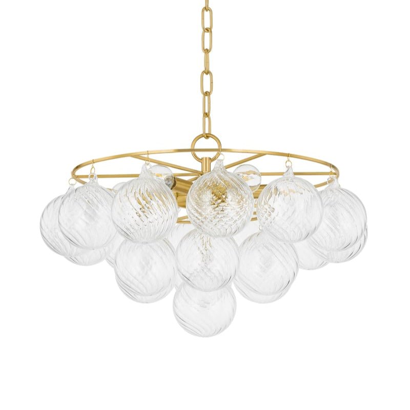 Mimi Curated Mouth-Blown Frosted Glass Chandelie – architectural ceiling profile #1